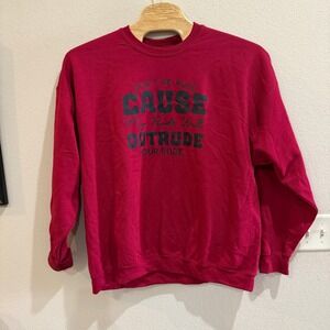 Red Gildan Heavy‎ Blend 3XL Graphic Sweatshirt Rude Quote Funny Humor